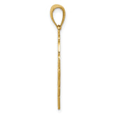 14K Gold Grandma Birthstone Charm Holder Pendant  Solid Cast Design, Gift Ready